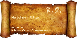 Waldman Olga névjegykártya