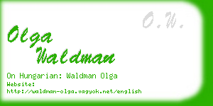 olga waldman business card